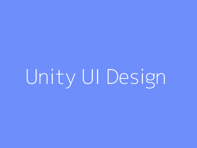 Unity UI Design