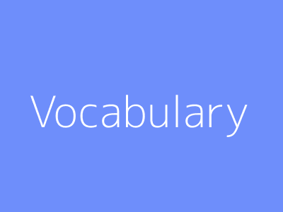 Vocabulary