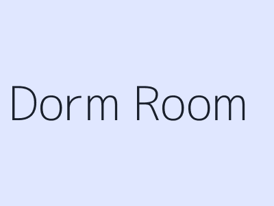 Modern dorm room