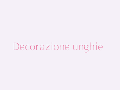 Decorazione unghie