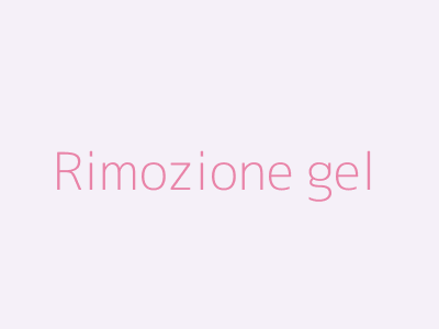 Rimozione gel