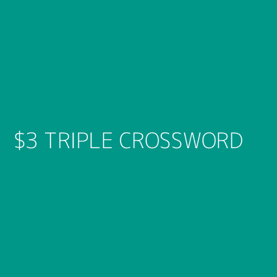 Product $3 TRIPLE CROSSWORD 