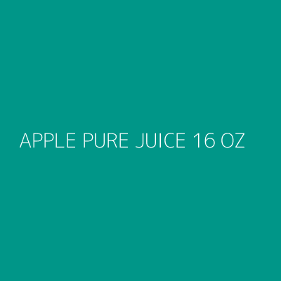 Product APPLE PURE JUICE 16 OZ