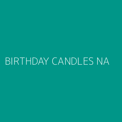 Product BIRTHDAY CANDLES NA