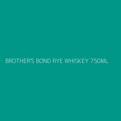 Product BROTHER'S BOND RYE WHISKEY 750ML