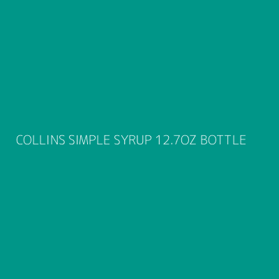 Product COLLINS SIMPLE SYRUP 12.7OZ BOTTLE