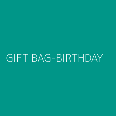 Product GIFT BAG-BIRTHDAY