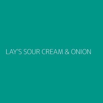 Product LAY'S SOUR CREAM & ONION