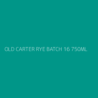 Product OLD CARTER RYE BATCH 16 750ML