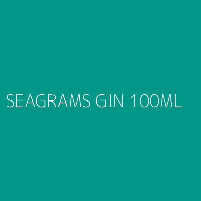 Product SEAGRAMS GIN 100ML