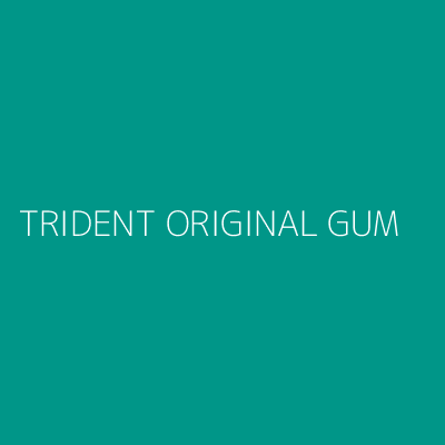 Product TRIDENT ORIGINAL GUM