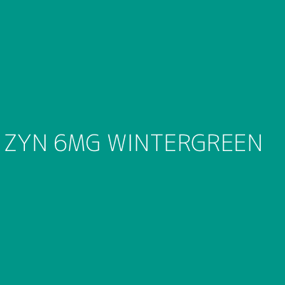 Product ZYN 6MG WINTERGREEN