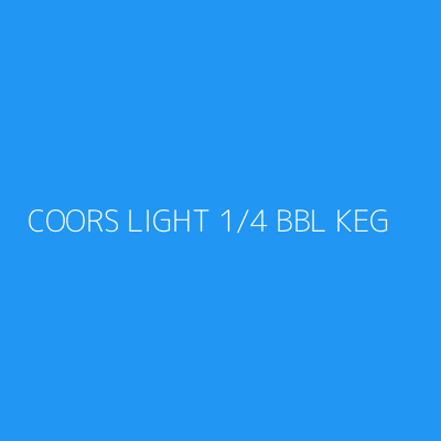 Product COORS LIGHT 1/4 BBL KEG