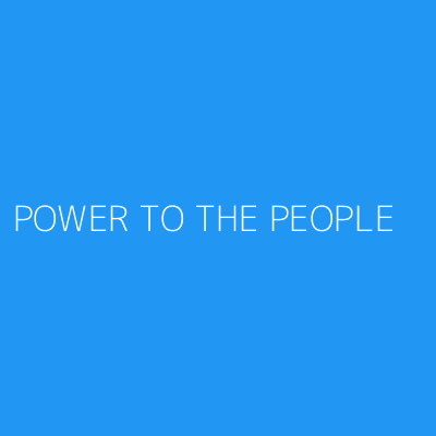 Product POWER TO THE PEOPLE
