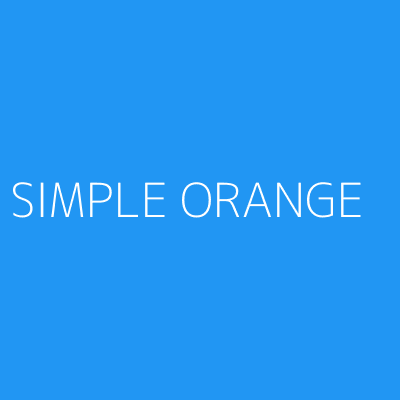 Product SIMPLE ORANGE