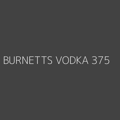 Product BURNETTS VODKA 375