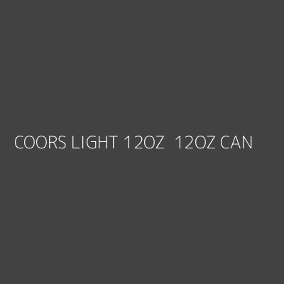 Product COORS LIGHT 12OZ  12OZ CAN
