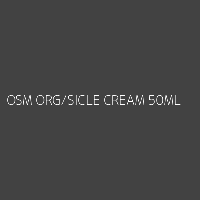 Product OSM ORG/SICLE CREAM 50ML