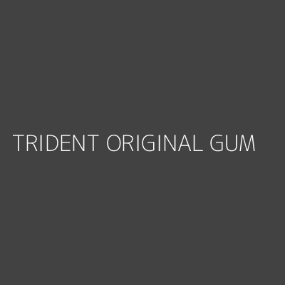 Product TRIDENT ORIGINAL GUM