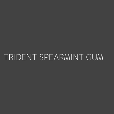 Product TRIDENT SPEARMINT GUM