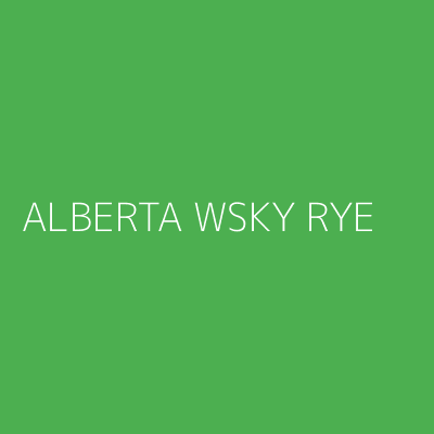 Product ALBERTA WSKY RYE 