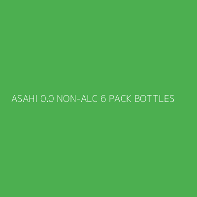 Product ASAHI 0.0 NON-ALC 6 PACK BOTTLES