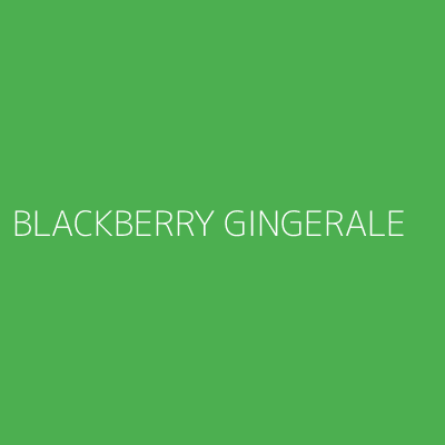 Product BLACKBERRY GINGERALE