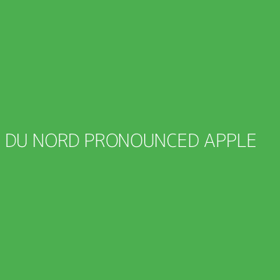 Product DU NORD PRONOUNCED APPLE