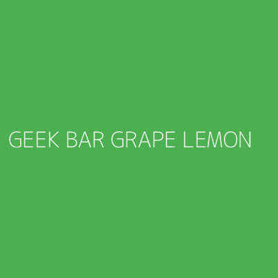 Product GEEK BAR GRAPE LEMON