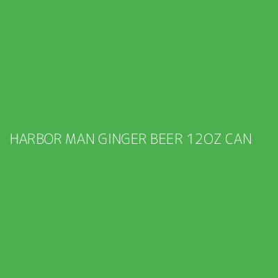 Product HARBOR MAN GINGER BEER 12OZ CAN