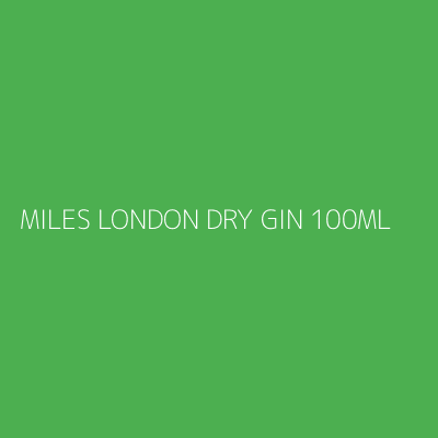 Product MILES LONDON DRY GIN 100ML
