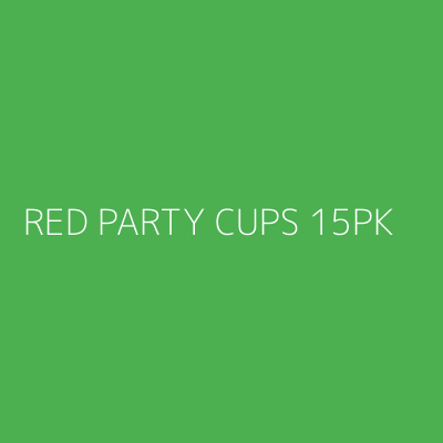 Product RED PARTY CUPS 15PK