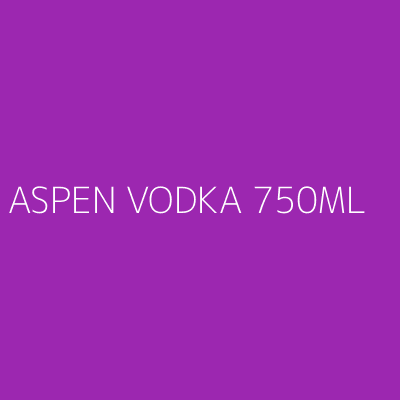 Product ASPEN VODKA 750ML