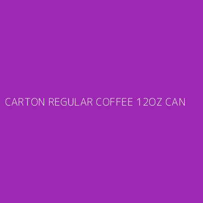 Product CARTON REGULAR COFFEE 12OZ CAN
