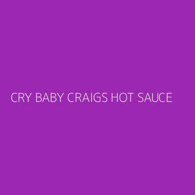 Product CRY BABY CRAIGS HOT SAUCE