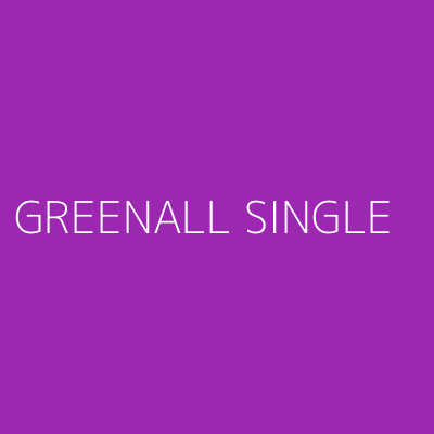 Product GREENALL SINGLE