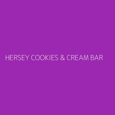 Product HERSEY COOKIES & CREAM BAR