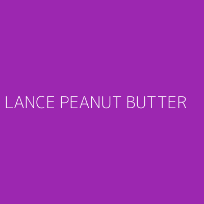 Product LANCE PEANUT BUTTER
