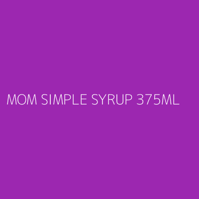 Product MOM SIMPLE SYRUP 375ML