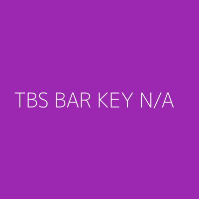 Product TBS BAR KEY N/A