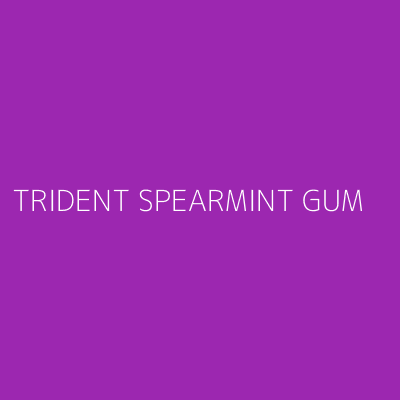 Product TRIDENT SPEARMINT GUM