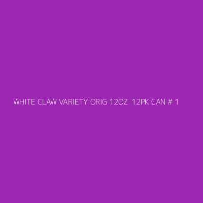 Product WHITE CLAW VARIETY ORIG 12OZ  12PK CAN # 1