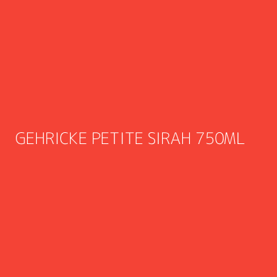 Product GEHRICKE PETITE SIRAH 750ML