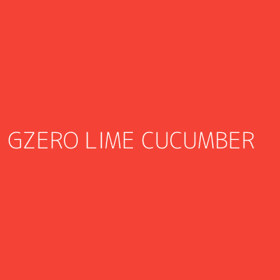 Product GZERO LIME CUCUMBER