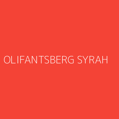 Product OLIFANTSBERG SYRAH