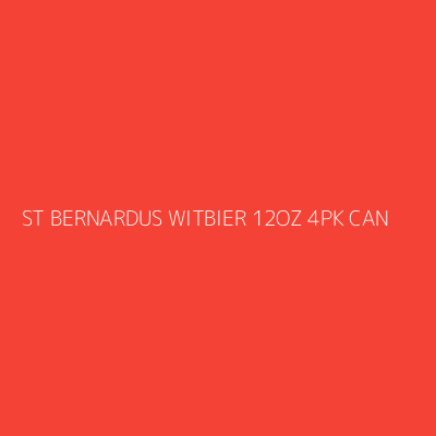 Product ST BERNARDUS WITBIER 12OZ 4PK CAN