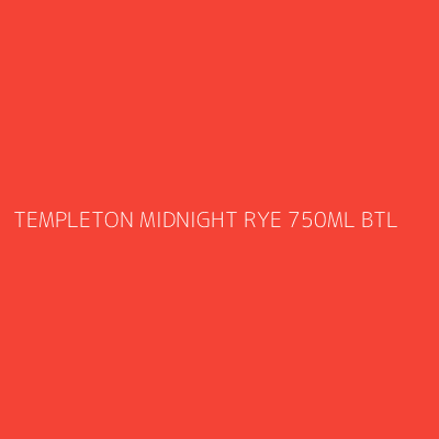 Product TEMPLETON MIDNIGHT RYE 750ML BTL