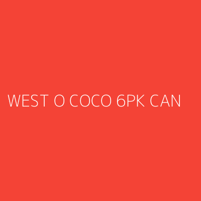 Product WEST O COCO 6PK CAN