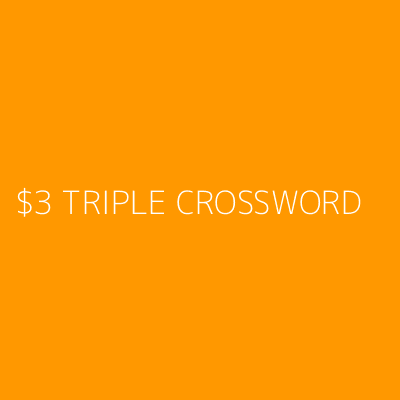 Product $3 TRIPLE CROSSWORD