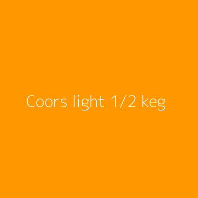 Product Coors light 1/2 keg